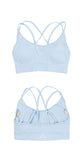 Bra - CrossCut- Light Grey/Sky Blue