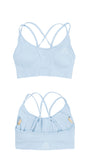 Bra - CrossCut- Light Grey/Sky Blue