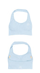 Bra - Backless - Light Grey/Sky Blue