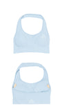 Bra - Backless - Light Grey/Sky Blue